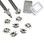 ZSHJG 25 Grain 8 Paw Judo Blunt Tip Archery Judo Broadheads Hunting Small Game Arrow Heads for Hunting Shooting Target 6/12 Pieces (12PCS)