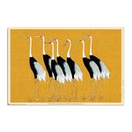 Grupo Erik Flock of Beautiful Japanese Red Crown Crane By O. Korin Poster - 36 x 24 inches / 91.5 x 61 cm - Shipped Rolled Up - Cool Posters - Art Poster - Posters & Prints - Wall Posters