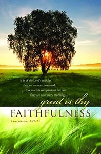 General Worship Bulletin - "Great is thy faithfulness" - KJV Scripture - (Package of 100)