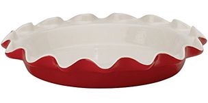 HIC Kitchen Rose Levy Beranbaum’s Perfect Pie Plate, Ceramic, Rose, 10.75-Inches