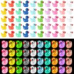 GSrenyu 200 Pcs Mini Resin Ducks Mini Ducks Glow in The Dark Ducks Tiny Ducks Resin Ducks Small Ducks Mini Resin Animals Little Ducks Miniature Ducks for Garden Aquarium Dollhouse Party (2 Styles)