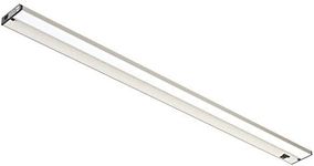 Getinlight 48-inch 3 Color Levels LED Under Cabinet Lighting, Hardwired or Plugged-in, Selectable White 2700K/3000K/4000K, Dimmable, Brushed Nickel Finished, IN-0210-6-SN
