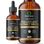 Organic Mullein Leaf Extract Drops - Huge 100ml Bottle = 100 Servings (Over 3 Month Supply) - Highest Concentrate Tincture - UK Grown & Produced - GMDP Certified/BDA Org Cert./Vegan/Non GMO