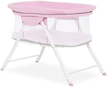 Dream On Me Poppy Traveler Portable Bassinet in Purple and Pink