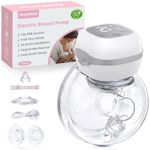 Jheppbay Electric Breast Pump Wearable, Portable Hands Free Pump, 201g Lightweight, 40dB Ultra Quiet Wireless Pump, 3 Modes 12Levels, Leakproof Design for Nursing Moms at Work Home Travel, BPA Free