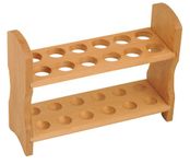 Eisco Labs Wood Test Tube Rack, 12 Tube Capacity, 7/8" (22mm) Holes