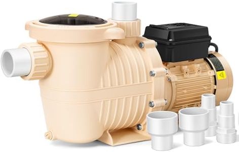 VIVOHOME 1.5HP 115V Variable Speed Pool Pump, Self-Priming, 1.5" & 2" Inlet w/Strainer Basket for in/Above Ground Pools