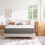 Sweetnight 10 Inch Full Size Mattress in a Box - Sleep Cooler with Euro Pillow Top Gel Memory Foam, Individually Pocket Spring Hybrid Mattresses for Motion Isolation, Full Size