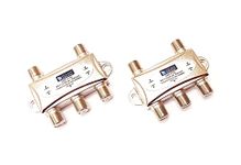 ERH India (Pack of 2) DiSEqC Switch 4 in 1 Out Used with Satellite LNB 4 Way LNB Splitter Frequency Range : 950-2400 MHz 4 in 1 DiSEqC Switch 4 Way Indoor Satellite Splitter