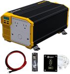 Krieger 3000 Watts Power Inverter 12V to 110V, Modified Sine Wave Car Inverter, Dual 110 Volt AC Outlets, Hardwire Kit, DC to AC Converter with Installation Kit - ETL Approved Under UL STD 458
