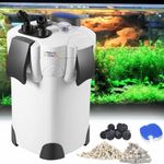 VAYINATO® Multi Stage External Outside Canister Filter & Filter Media Set (Pumice, Ceramic Ring and bio Ball) for Aquarium Fish Tank (HW-303A | 35W | 1400L/H | H.max-2M | Size-232 * 232 * 395mm)