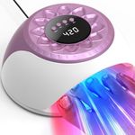 Nail Fungus Care for Toenail and Fingernail,Nail Renewal System For ToenailFungus&Onychomycosis, Hands-Free Design for Stronger Nails, Intelligent Sensor&Digital Display, Home Use & Travel Friendly, 42pcs 650nm+15pcs 470nm (Purple)