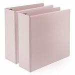 Samsill Earth's Choice,3" Durable D-Ring View Binder 2Pack, USDA Certified Plant Based, Eco-Friendly, Rose