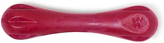 West Paw Zogoflex Hurley Durable Dog Bone Chew Toy for Aggressive Chewers, 100% Guaranteed Tough, It Floats!, Made in USA, Large, Ruby