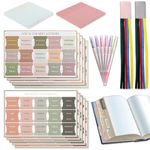 258 pcs Bible Tabs Kit, 150 Bible Indexing Tabs with 2 Bible Ribbon Bookmarks, 6 Colored highlighters, 100 Transparent Sticky Notes, Bible Journaling Supplies Bible Book Tabs for Women Study Bible