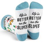 Lavley Life is Better On The Slopes Ski Socks - Funny Gifts for Skiers Unisex for Men and Women