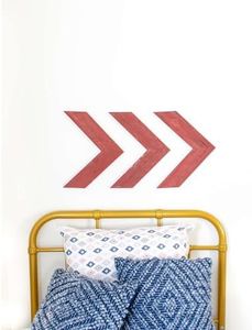 (Rustic Red) - BarnwoodUSA Rustic Chevron Decorative Arrow Set of 3-100% Reclaimed Wood (Rustic Red)