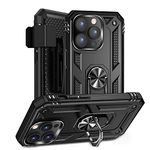 SaharaCase Military Kickstand Series Case Cover for Apple iPhone 14 Pro Max 6.7-inch Display (2022) - Holder/Kickstand/Belt Clip - Rugged Protection Anti-Slip Grip Slim Fit - Black