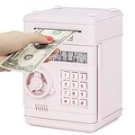 Refasy Banks for Kids,Electronic Piggy Bank ATM Bank for Kids Cash Coin Can Girls Piggy Bank Money Bank for Children Kids Safe Money Saving Box Gifts Coin Bank for Boys Girls