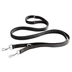 Vitazoo Dog Lead for Training - 3 m - Nylon Graphite Double Leash for Small Medium & Large Dogs - Adjustable Leads up to 4 Different Lengths - Black