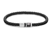 Tommy Hilfiger Jewelry Men's Leather Bracelet Black - 2790293