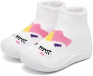 MORENDL Baby Shoes Boy Girl First Walking Shoes Infant Non-Slip Sock Shoes Soft Sole Toddler Sneaker Unicorn 15-18Months