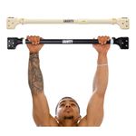 Gravity Fitness Pull-Up Bar for Doorway – Adjustable Chin-Up Bar (28.3in-37.4in) No Screws Installation - Adjustable Pull Up Bar for Upper Body Workouts, Strength Training at Home Gym (White)