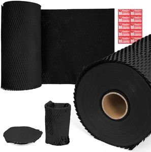 2 Pack Honeycomb Packing Paper,12" x 328' Eco Friendly Packing Paper for Moving Recyclable Honeycomb Paper Moving Supplies Wrapping Paper With 100 Fragile Sticker Labels -Black