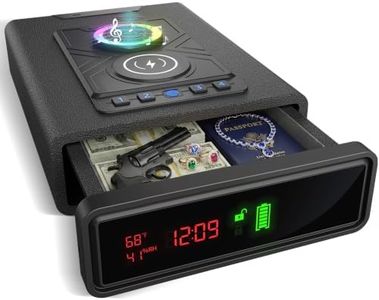 Biometric Gun Safe, Fingerprint Safe with Bluetooth Speaker for Bedside