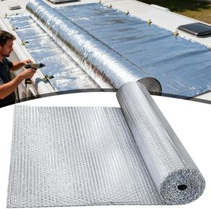 Thermal Insulation Shield, Garage Door Insulation Panels, Reflective Foil Insulations, Reflective Bubble Insulations Pad, Thermal Bubbles Insulating Sheet, for RV Roof Garage Door Automotive Sedan