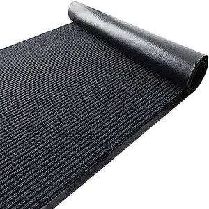 Nisorpa Commercial Grade Door Floor Mat 3' x 10' Brush Step Entrance Mat Slip Skid Entrance Mat with PVC Backing Home Office Hotel Corridor Indoor Outdoor Runner Rugs Corridor Floor Carpet, Grey