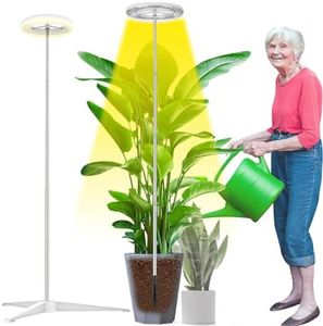 WEEAEEW Grow Light for Indoor Plants with Tripod Stand, Full Spectrum Plant Lamp 61" Tall Halo Grow Lights for Plant with Automatic Timer, 72 LEDs Plant Light Height and Brightness Adjustable