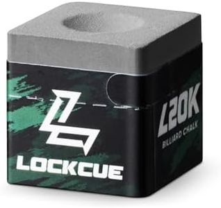 LOCKCUE Professional Slate Gray Billiard Chalk - Low Dust High Adhesion Cue Chalk for Billiard & Snooker, No Aluminum Case