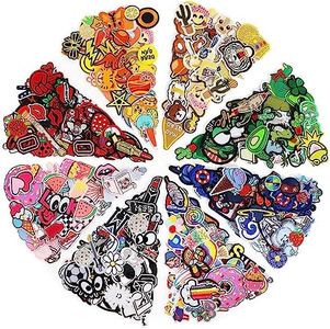 NICEVINYL Embroidered Iron-on Patches Applique: 72Pcs Random Assorted Decorative Patches Iron on/Sew on for Clothing Accessories