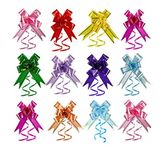 200 PCS Pull Bows Decorative Assorted Colors Festival Gift Wrap Ribbon Bows for Christmas Wedding Party Random Color