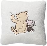 Lambs & Ivy Storytime Pooh Soft Faux Shearling Nursery Throw Pillow - Cream