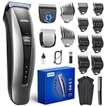 GLAKER Hair Clippers for Men - Cordless 2 in 1 Versatile Hair Trimmer with 10 Guards, 2 Detachable Blades & Turbo Motor, Professional Beard Grooming Kit for Barbers, Ideal Gift for Men