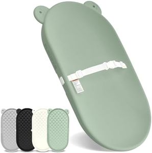 Baby Changing Pad, EVA Waterproof Non-Slip Changing Table Pad with Adjustable Strap for Dresser Changing Table Nursery, Portable Diaper Changing Pad, Green