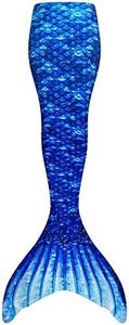 Fin Fun Authentic Wear-Resistant Mermaid Tail for Swimming, Kids and Adults, NO Monofin, for Girls and Boys, Arctic Blue, Size Youth 12