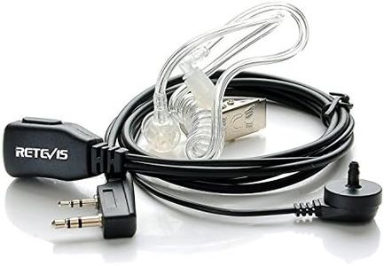 Retevis Radio Oreillett 2 Pin Compatible RT24 RT22 RT27 RT619 baoFeng UV-5R Plus Nestling BF-888S BF-88E Combogame Radioddity Sunreal Tube Acoustique Transparent Oreillette (1 Pcs)