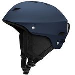 OutdoorMaster Kelvin Ski Helmet - Snowboard Helmet for Men, Women and Youth (Dark Blue,M)