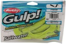 Berkley Gulp! Grub, 6in | 15cm, Soft Bait - 6in | 15cm, Berkley Gulp! Saltwater, Chartreuse