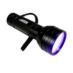 HQRP 390 nM 51 UV LED Ultraviolet Saliva / Sperm Identification Flashlight / Blacklight + HQRP UV Tester