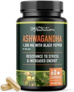 Ashwagandha Supplement 1300mg for Stress Resistance & Energy Boost | High Absorption Adaptogen from Root Powder with Black Pepper | Stress-Related Fatigue Support | Non-GMO | 120ct, 2-Month Supply