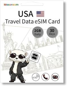 USA Data eSIM Card: Daily 2GB High-Speed Data, 30 Day Prepaid Plan, Hotspot Support,QR Code No Contract, No SIM Card,No Voice Call, No SMS