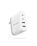 100W USB C Charger, PowerLot GaN 4-Port 100W 96W 87W 61W USB C Wall Charger, PD Laptop Charger Power Adapter for MacBook Pro/Air, iPad Pro, iPhone 14/13/12 Pro/Max, ChromeBook, iPad, Lenovo, HP, Dell