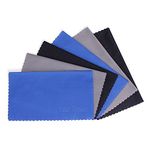 Your Choice Microfiber Cleaning Cloths 6 Pack for Eyeglasses, Camera Lens, Cell Phones, Computers, Tablets, Laptops,Telescope, LCD Screens and Other Delicate Surfaces 6x7 Inch, 2 Grey, 2 Black, 2 Blue