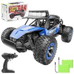 BEZGAR TB141 RC Cars-1:14 Scale Remote Control Car, 2WD High Speed 20 Km/h Electric Toy Off Road RC Car Vehicle Truck Crawler with LED Headlight and Two Rechargeable Batteries for Kids and Adults.