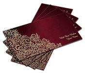 Brown Cloud Customised Exclusive Designer SATIN Maroon Shagun/Money/Gift Envelope/Cover/Lifafa for Gift/Festival with Personalized Text Message/Name/Photo (Pack Of 10)