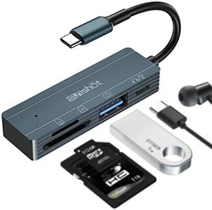 USB C to USB Multiport Adapter with SD/TF Card Reader, and USB C Data Transfering Compatible with iPhone 15 Pro Max/15 Plus/15 Max iPad MacBook, Laptop Computer Phone Tablet and Other USB C Devices.